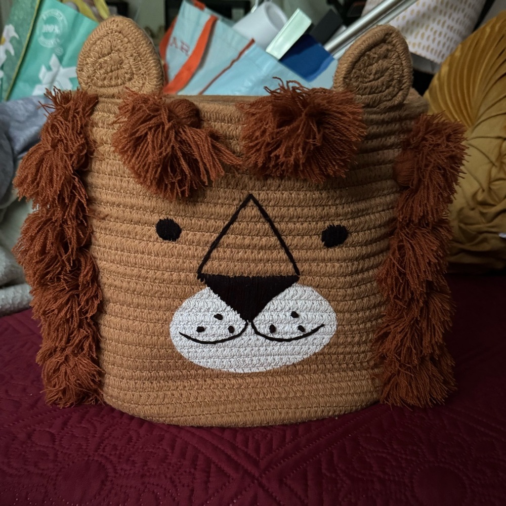 Pillowfort Brown and Tan Lion Bag